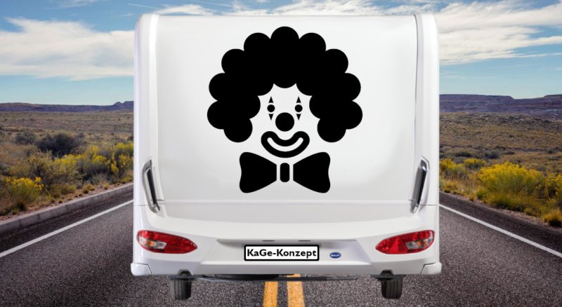 46373 Clown-Karneval Mein-Motiv-Wohnwagen-Wohnmobil